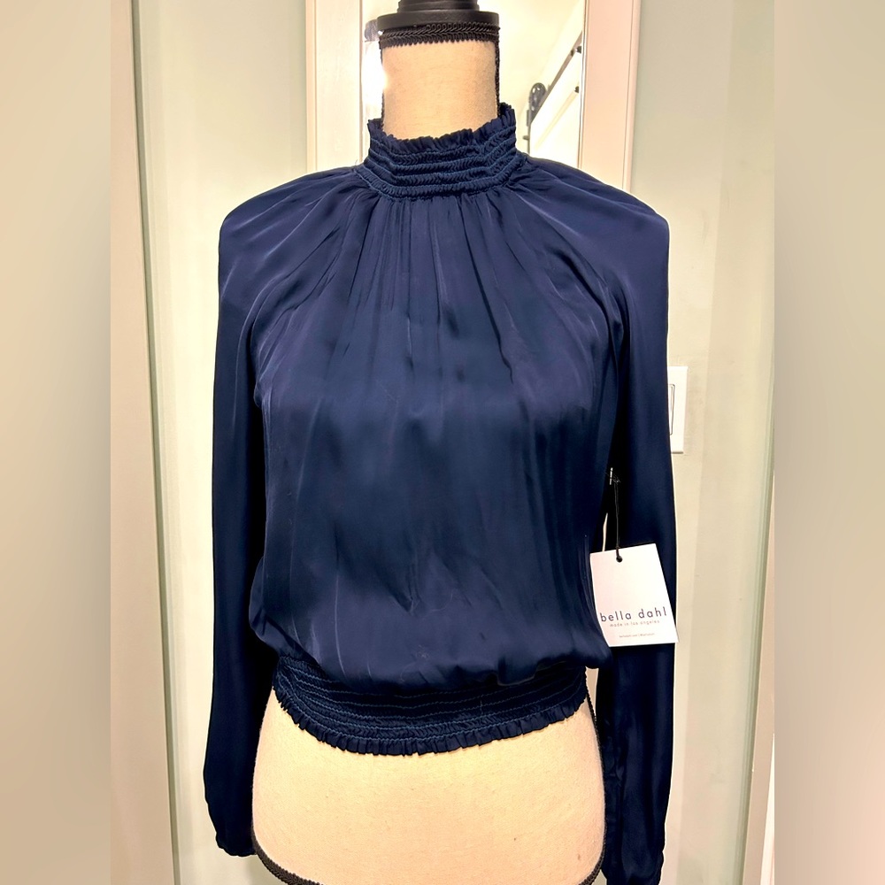 Bella Dahl blue Satin Blouse